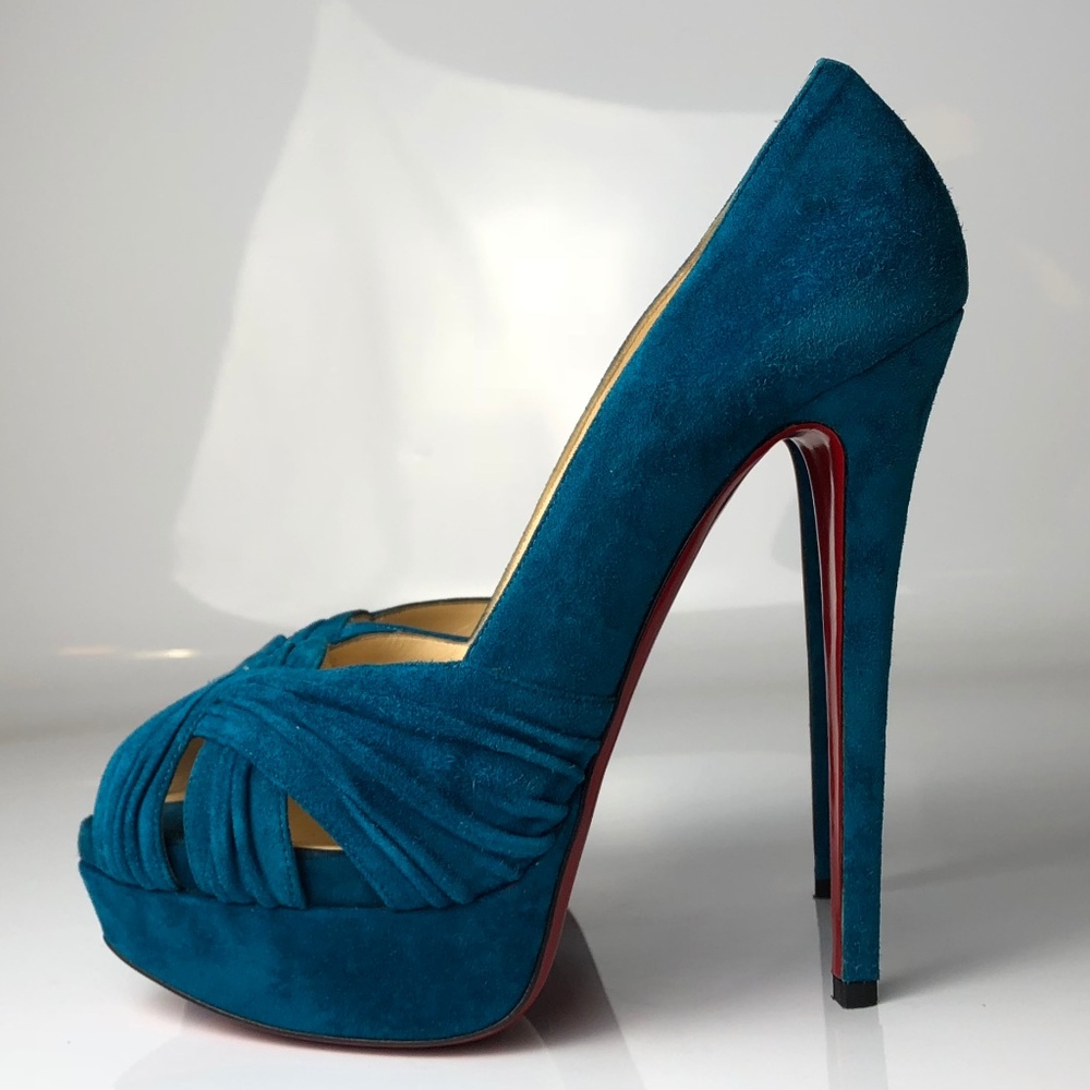 Christian Louboutin Aborina 150 Peacock Pumps 37.5